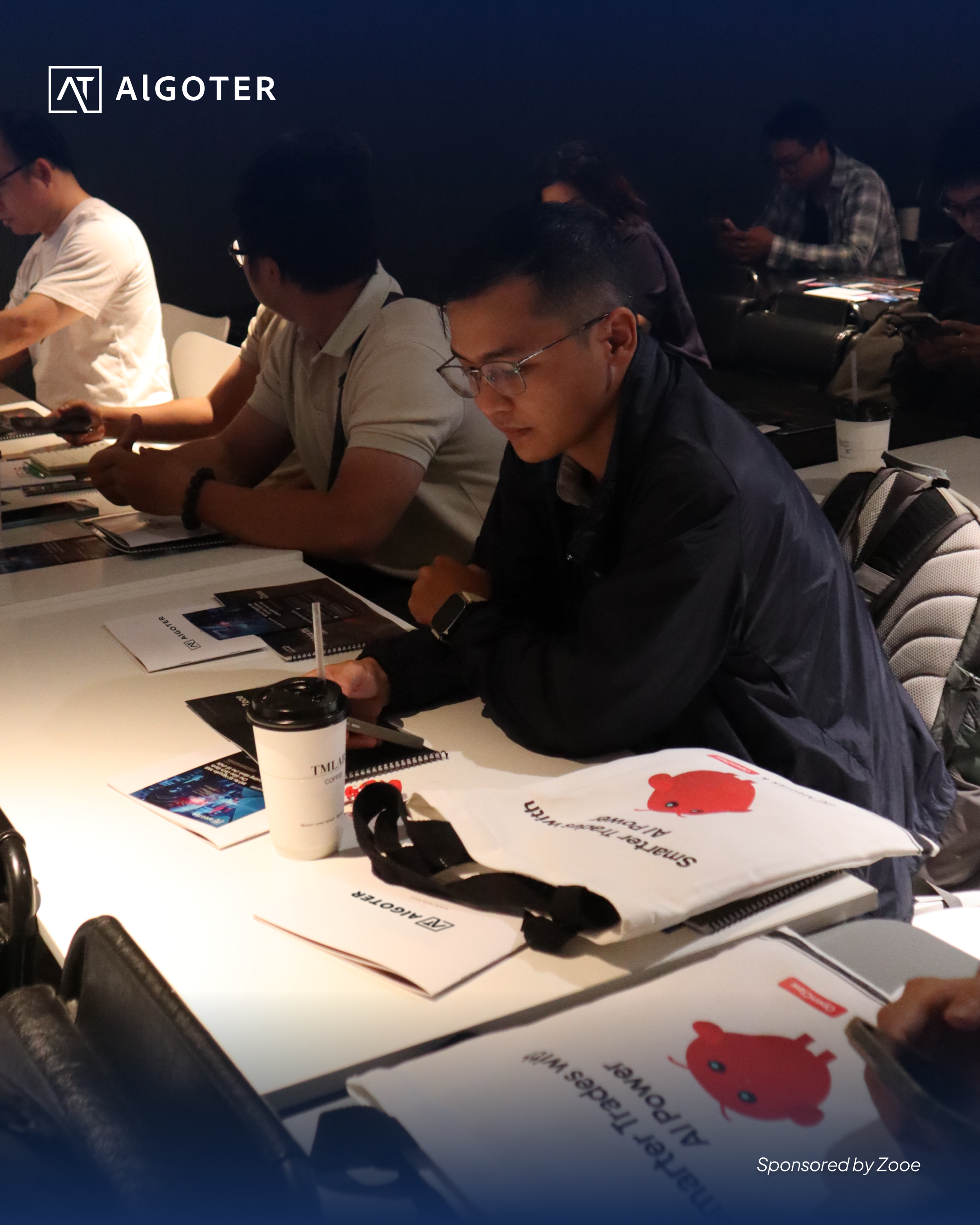 Algoter offline seminar — attendees engaged